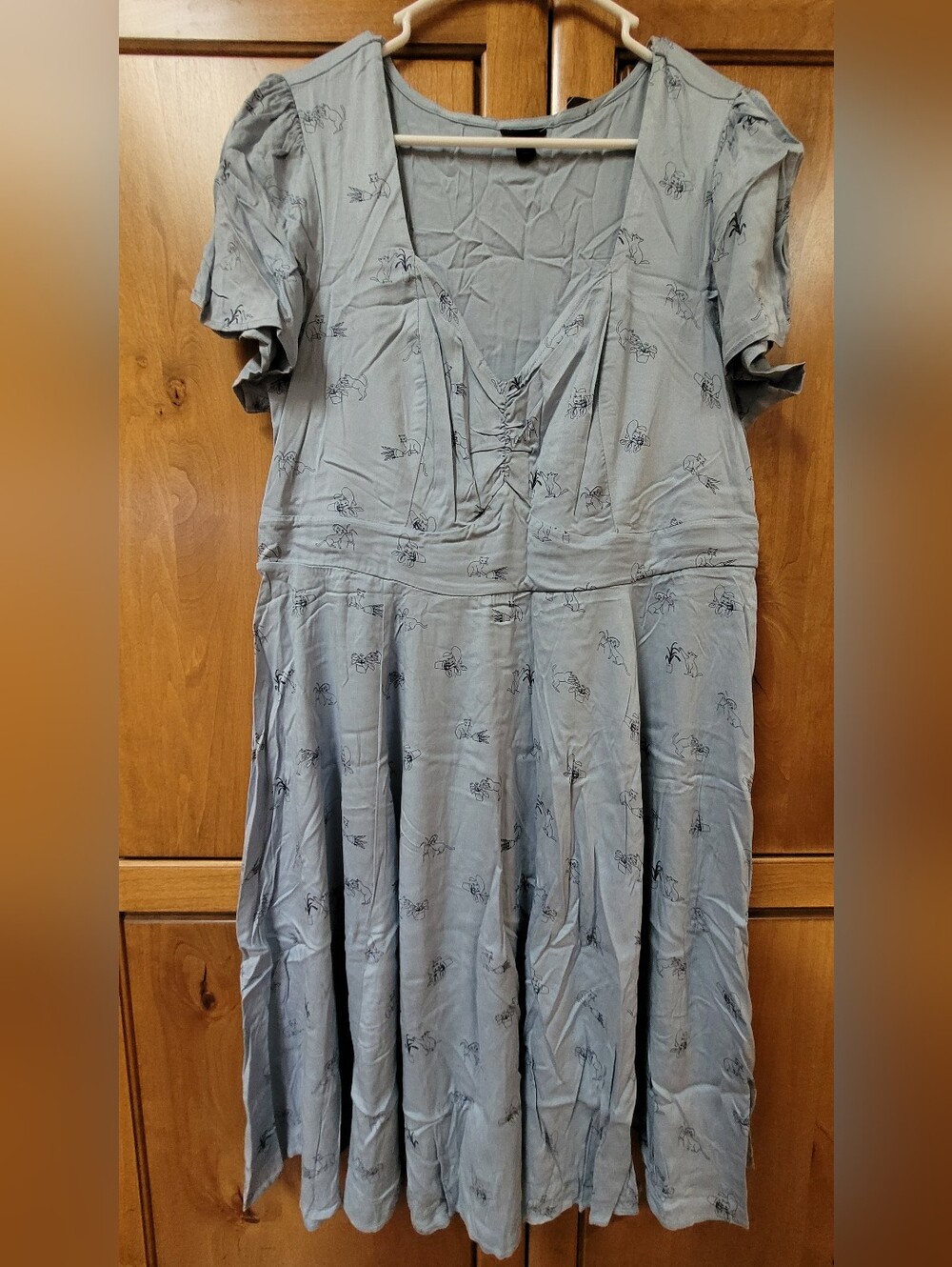 NWT | Torrid Cat & Houseplant Print Challis Midi Skater Dress